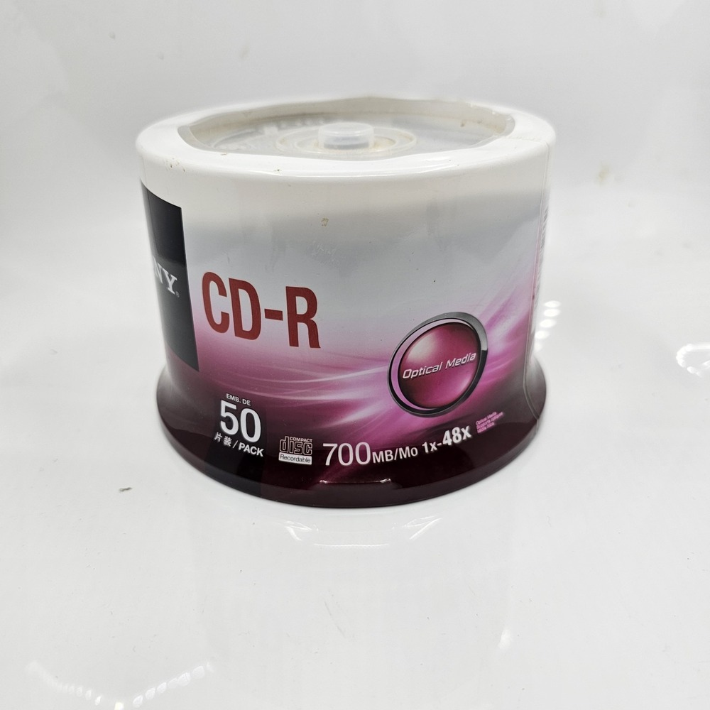 SONY 50 PACK CD-R 48X 700 MB BLANK CDS ON SPINDLE UNOPENED